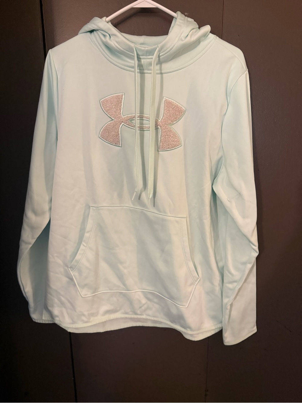 Under Armour Women's Light Mint Hoodie with Glitter Logo